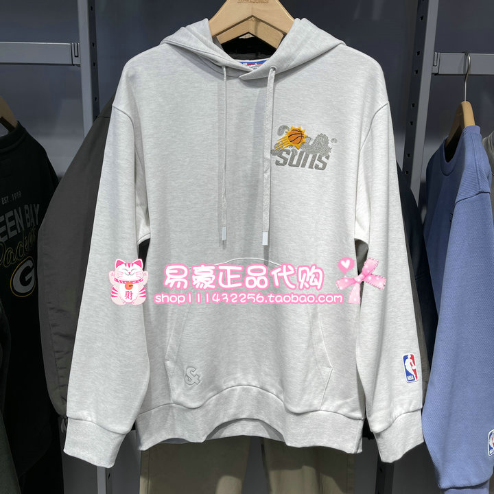 杰克琼斯NBA联名抽绳连帽长袖卫衣 225433078 G01 6905571306268