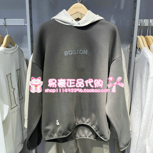 E06 225333003 杰克琼斯NBA联名男卫衣新款 拼色连帽贴布宽松上衣