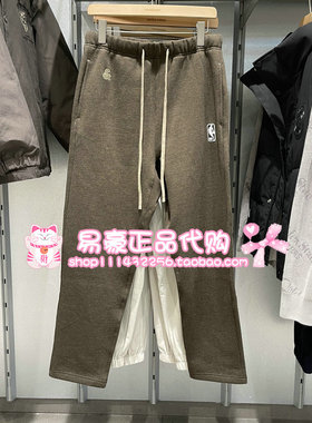 杰克琼斯NBA联名冬季新款男装卫裤加绒长裤 22541D013