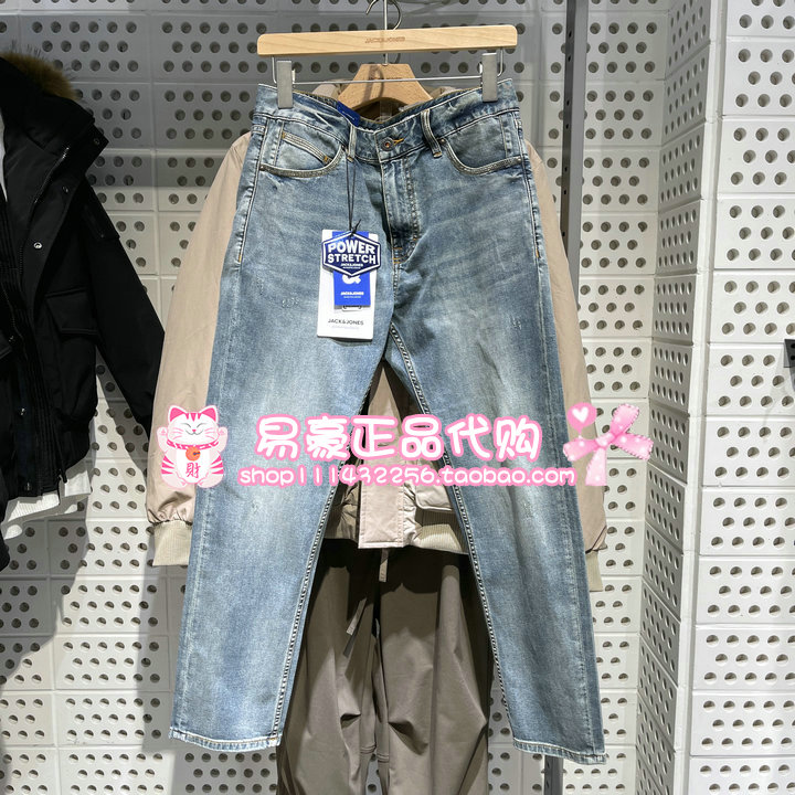杰克琼斯舒适百搭帅气磨毛男牛仔裤 225232016 E42 6905571241033