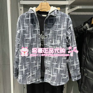 2254O3025 杰克琼斯男装 可拆卸连帽字母刺绣潮流外套 衬衫 E40 冬季