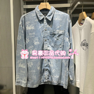 E40 225362010 6905571290338 牛仔衬衫 杰克琼斯宽松翻领满印衬衫