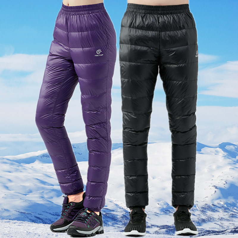 探拓户外羽绒裤男女超轻舒适内外穿情侣保暖裤秋冬防泼水防风透气