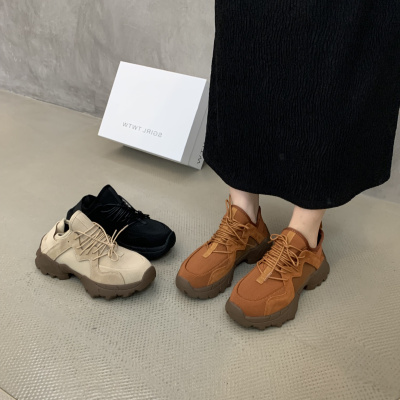 SGIRL TWTW复古厚底老爹鞋女2025轻便弹力袜子鞋休闲百搭运动鞋潮