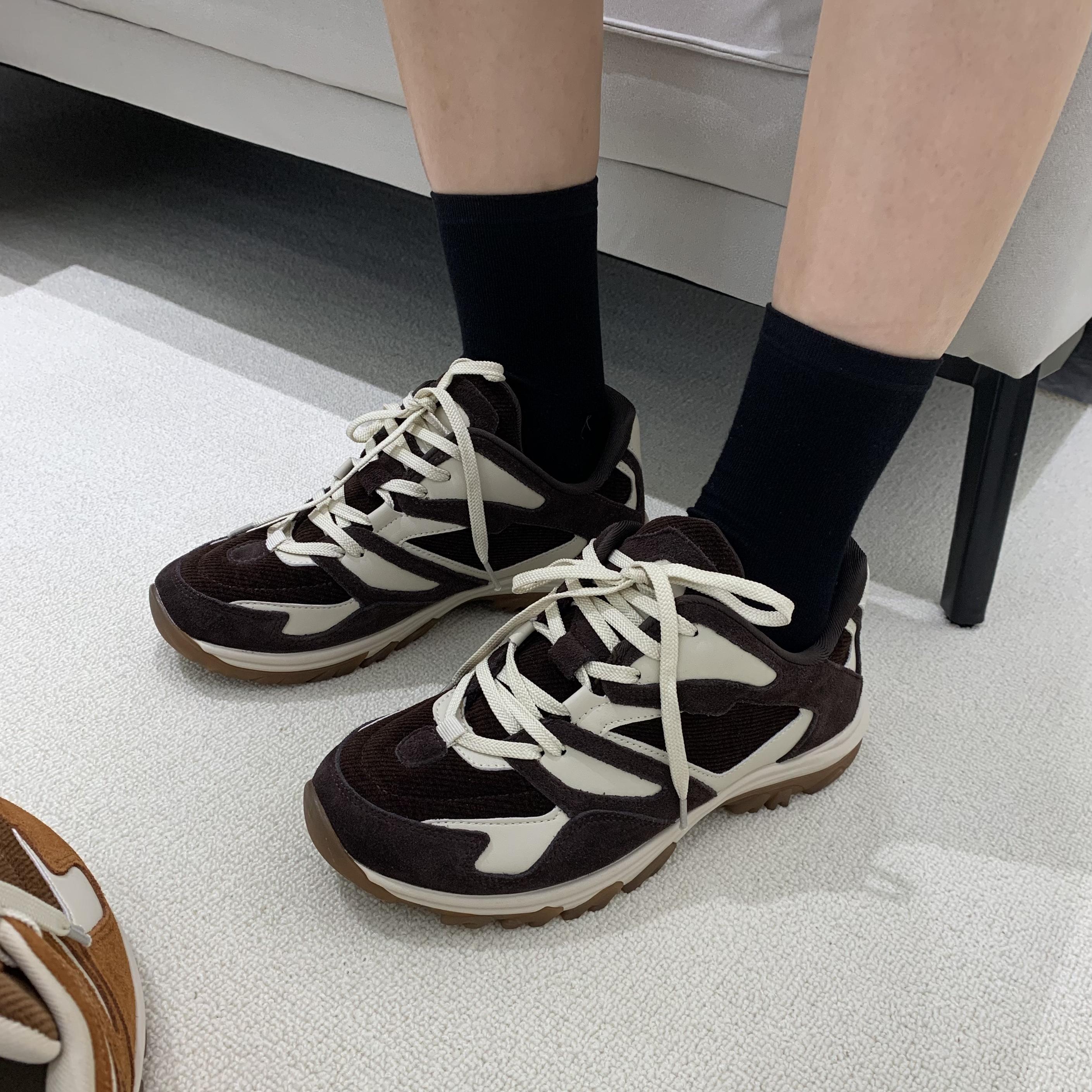 SGIRL TWTW正品休闲运动鞋女2024秋季新款拼色透气舒适百搭德训鞋