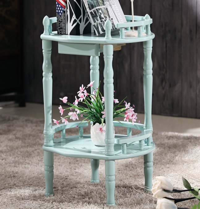 小桌子圆形组装地中海包邮床边