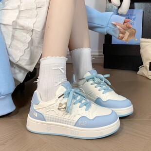 回力猫咪小鱼板鞋女2026春秋新款韩版百搭休闲厚底初中生小白鞋子