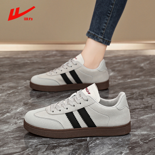 回力情侣款德训鞋平底复古运动鞋秋冬季休闲鞋革面男鞋女鞋