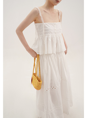 Rowi 原创设计半身裙/吊带女新款手工蕾丝套装