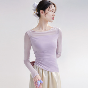 古典舞舞蹈服显瘦长袖跳舞上衣中国舞身韵纱衣新款练功服形体服