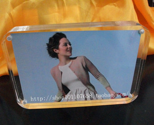 亚克力透明水晶相框 亚加力磁石相架 证书框 双面磁力胶夹