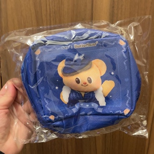 全新苏菲卫生巾联名黄油小熊周边pu皮收纳包化妆包洗漱包随行包女