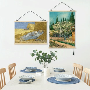 世界名画装饰画电箱遮挡入户玄关客厅挂画布艺油画梵高餐厅走廊