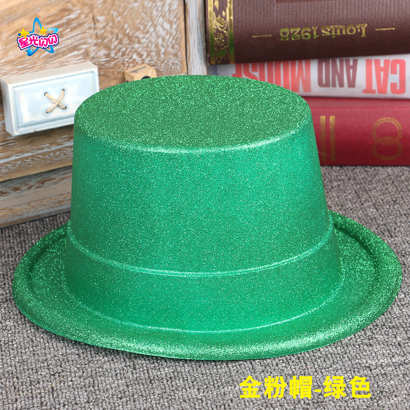 April Fool's Day Performance Cap Performance Cap Jazz Hat Top Hat Lincoln Hat Magician Hat Glitter Powder a Tall Hat