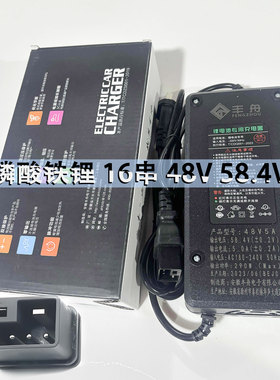 丰舟48V-58.4V5A新国标2+4充电口充电器