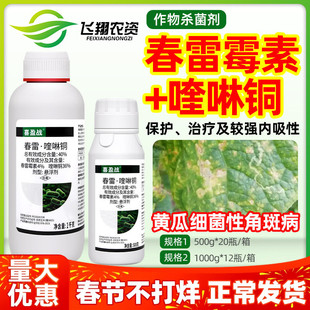 比赛尔喜盈战40%春雷霉素喹啉铜黄瓜细菌性角斑病防治农药杀菌剂