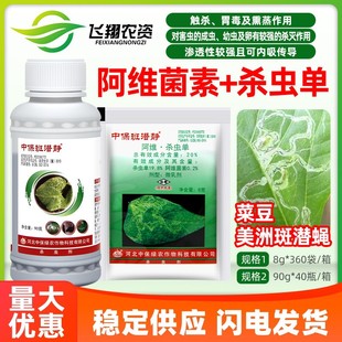 中保班潜静 20%阿维杀虫单斑潜净蔬菜美洲斑潜蝇农药杀卵杀虫剂