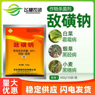 敌磺钠丹东敌克松苗期病害霜霉病黑胫土病害土壤农药敌黄钠杀菌剂