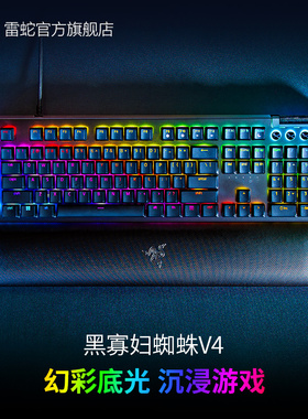 Razer雷蛇黑寡妇蜘蛛V4段落线性电竞电脑游戏机械键盘RGB幻彩灯光