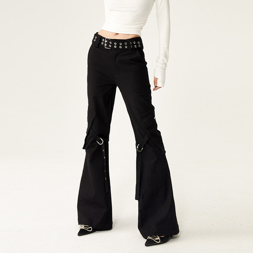 低腰加厚满分版型修身阔腿直筒裤