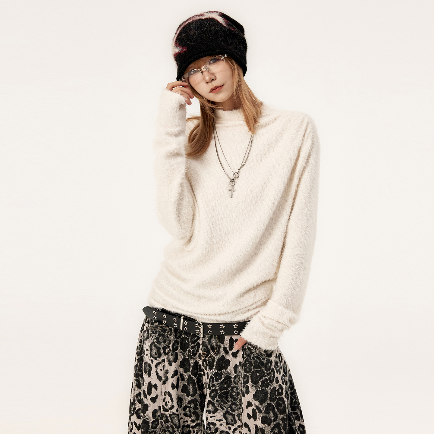 显瘦不臃肿3种穿法的毛衣