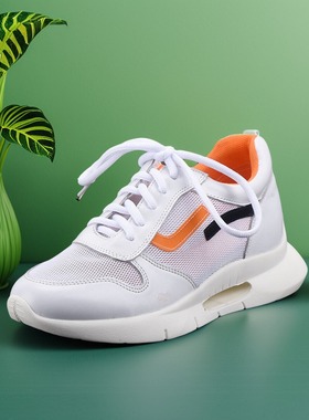 34-38牛皮+网鞋Scenic 轻便增高夏天小白鞋ins老爹网纱洞洞运动鞋