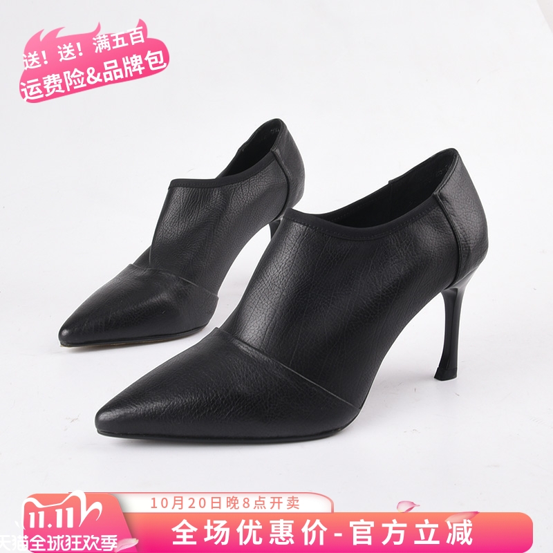 ZUSE真皮气质礼服百搭深口女单鞋