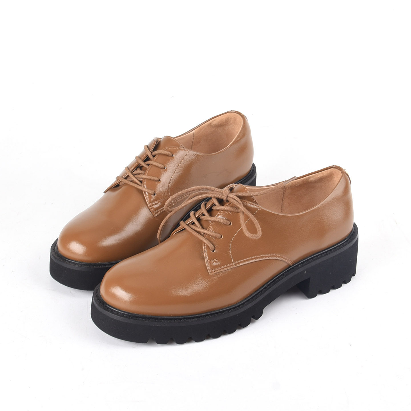 羊皮36-莱尔斯丹Le saunda棕色乐福鞋女小皮鞋系带单鞋深口圆头JK,女鞋,深口单鞋,淘宝优惠券,粉丝福利购,淘宝优惠卷