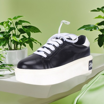 牛皮内增高厚底百搭板鞋