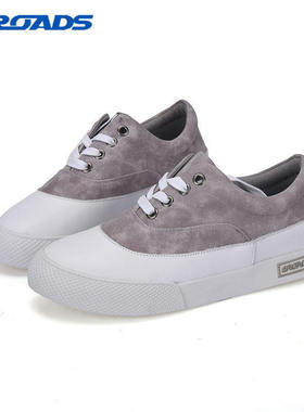 猪皮ZUSE粉灰色小白鞋女2021新款女鞋厚底增高松糕鞋休闲运动鞋