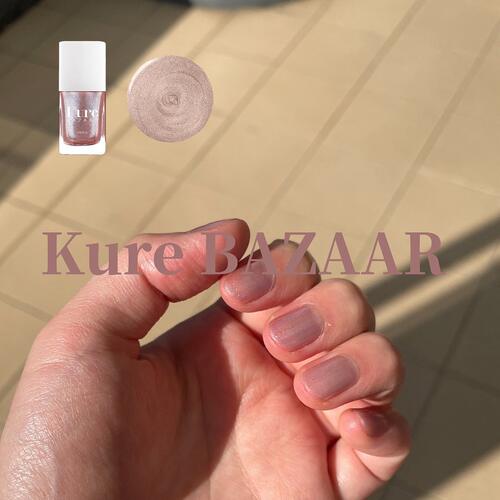 章小惠推荐~法国KURE BAZAAR植物植萃粉色红色系指甲油 优雅日常