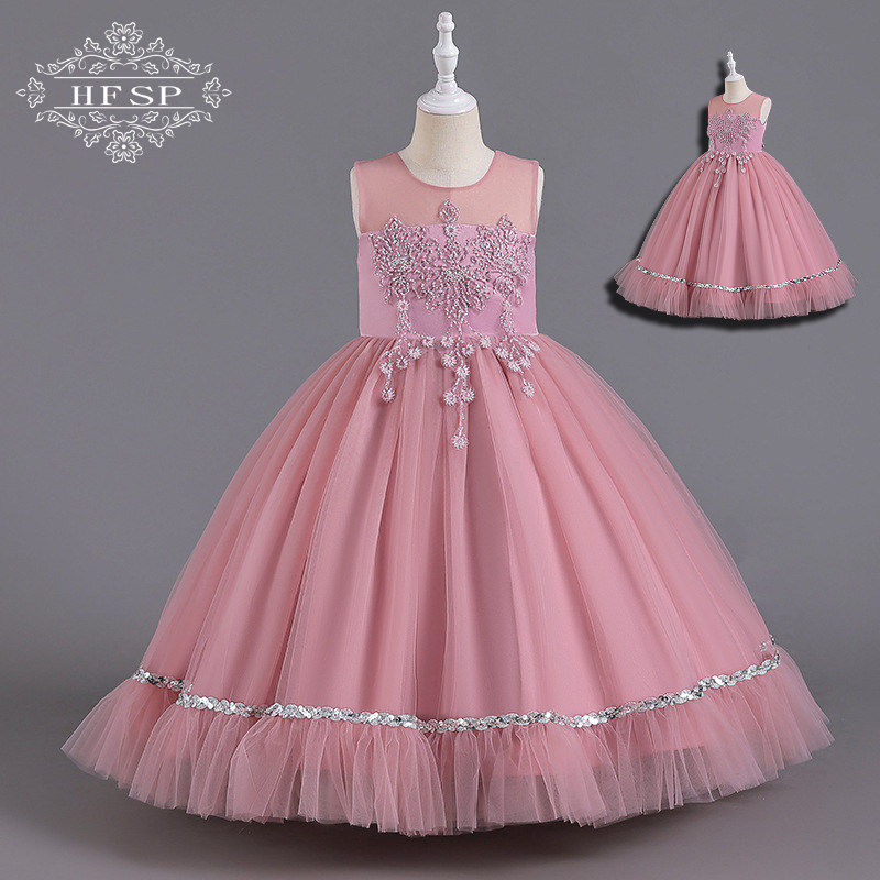 公主裙女童高端礼服夏季儿童网纱蓬蓬连衣裙洋气生日宴钢琴表演裙