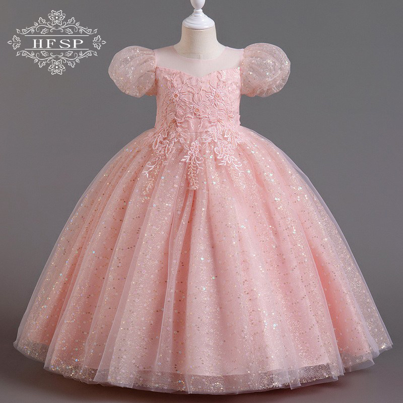 公主裙女童高端礼服主持人花童婚礼小女孩生日儿童钢琴演奏演出服