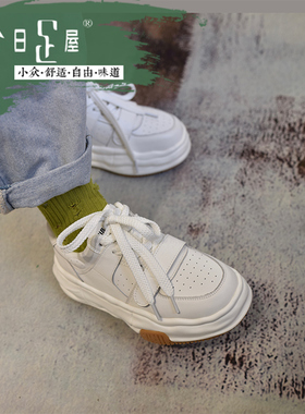 溶解底时尚休闲小白鞋厚底百搭运动鞋小众设计洋气潮板鞋女223040