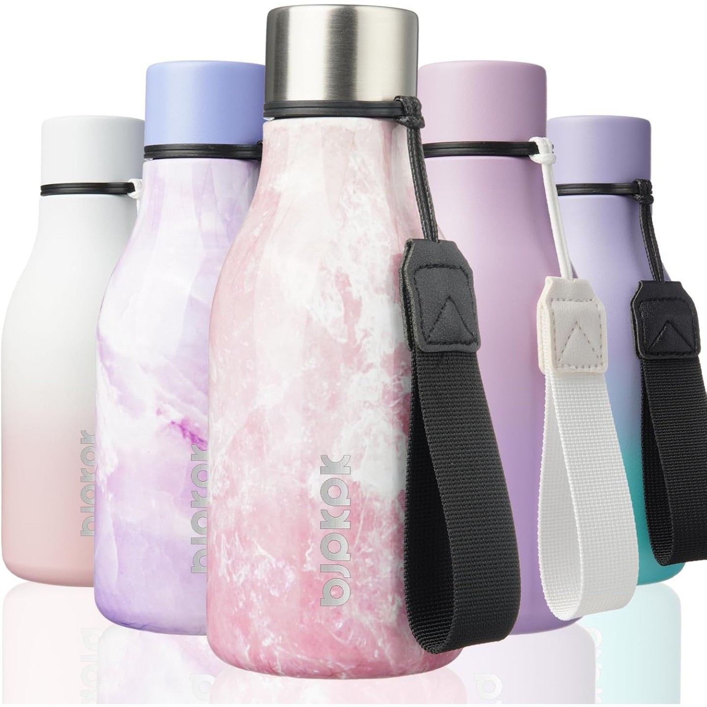 美国直邮 BJPKPK不锈钢金属水瓶 带肩带不含 BPA 防漏保温瓶杯子