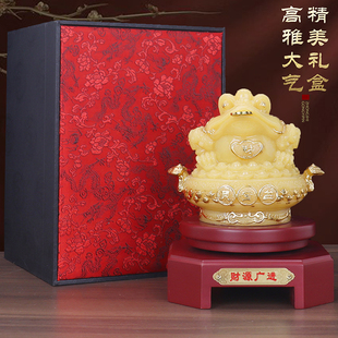 招财金蟾摆件三足玉蟾蜍客厅玄关电视酒柜前台装饰品店铺开业礼物