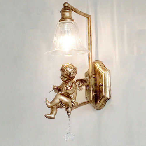 北欧天使壁灯客厅免布线床头灯