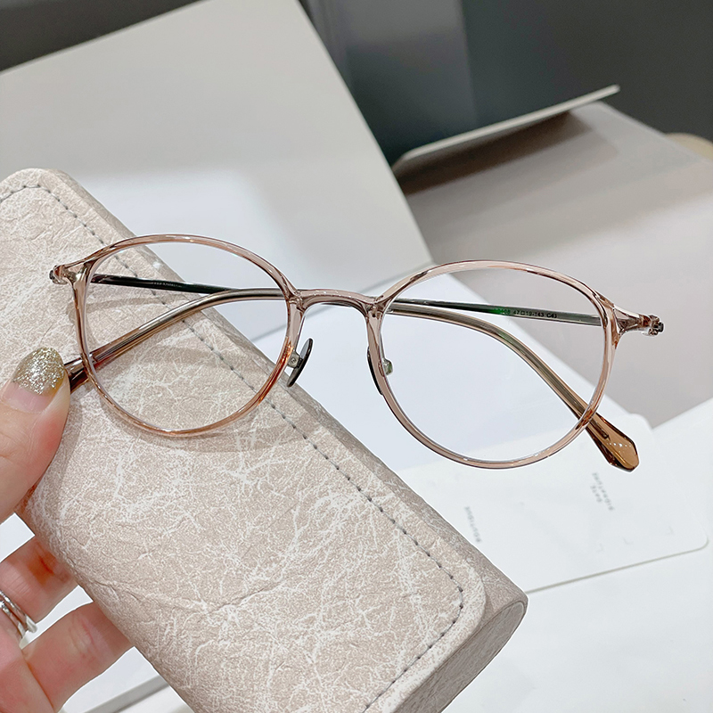 明顺堂复古超轻椭圆形小框