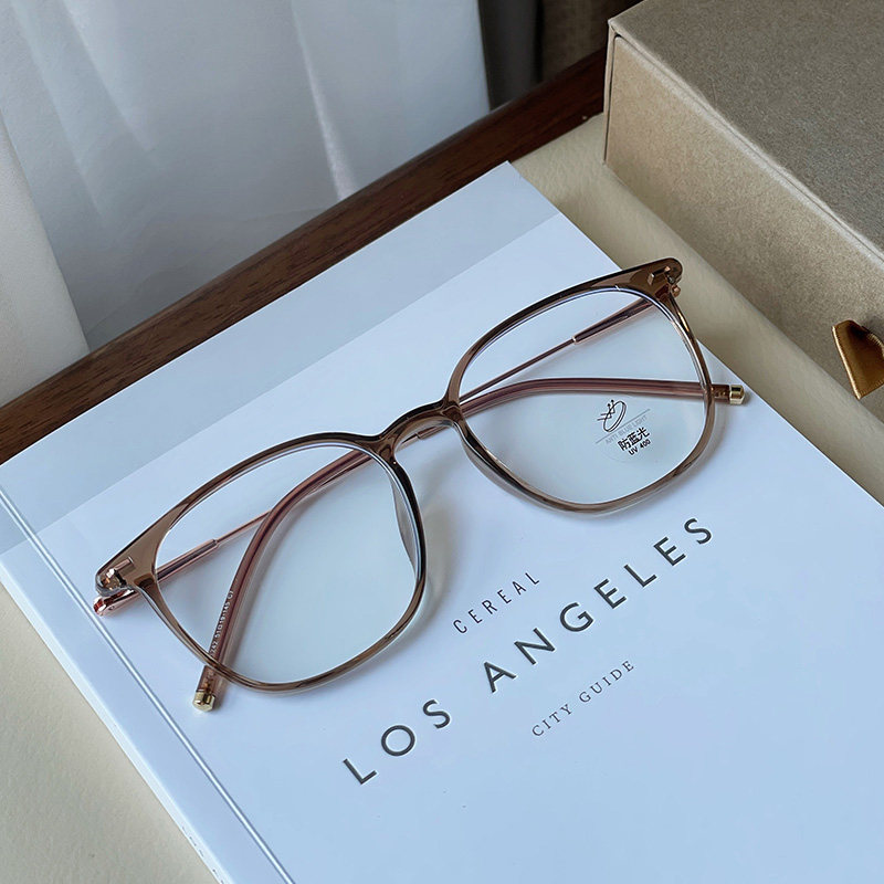 韩版小清新冷茶色眼镜框女可配近视镜度数素颜显脸小超轻眼睛框架