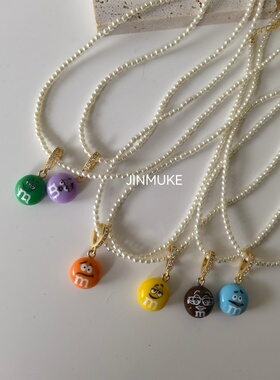 jinmuke韩国进口可爱珍珠吊坠