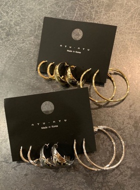 11.10韩国直播nyu东大门组合耳圈耳钉