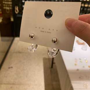 7.13韩国直播nyu透明棕色耳钉