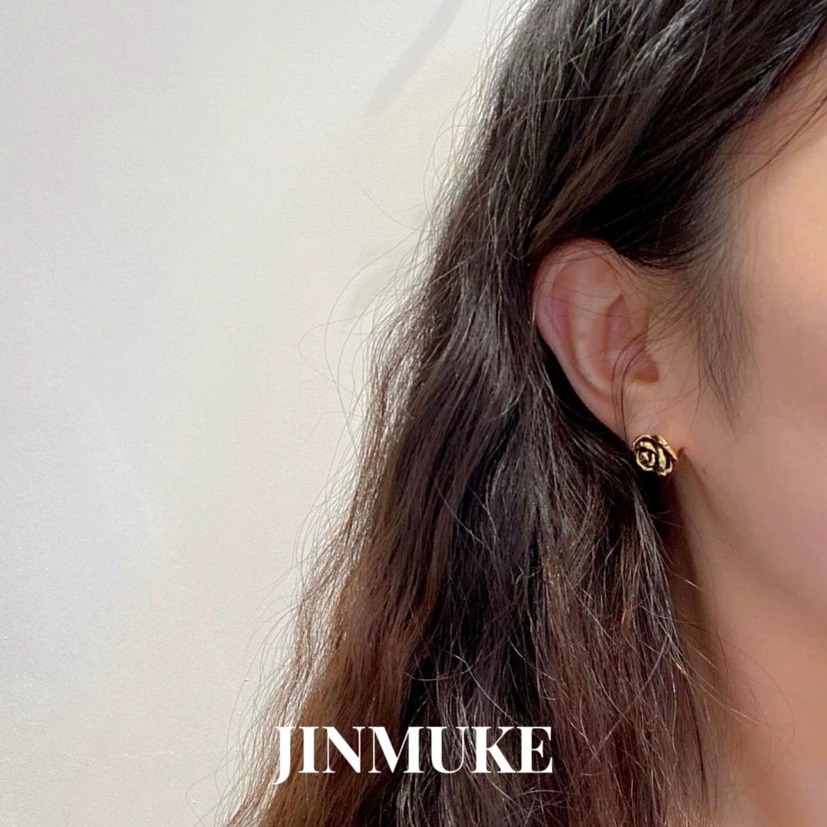 JINMUKE韩国进口时尚耳饰玫瑰花复古气质耳钉新品,饰品/流行首饰/时尚饰品新,耳钉,淘宝优惠券,粉丝福利购,淘宝优惠卷