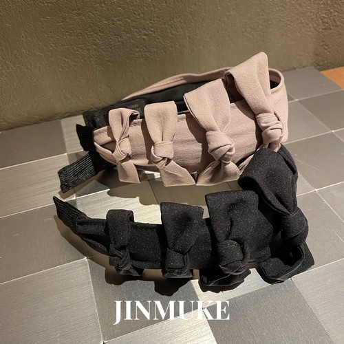 JINMUKE韩国进口立体多个蝴蝶结宽边头饰发箍气质特别宽头箍新品