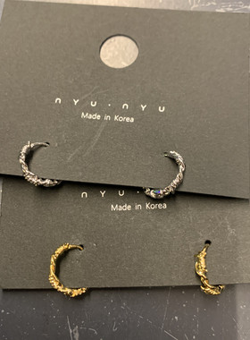 JINMUKE韩国进口东大门nyu简约百搭圆圈耳钉