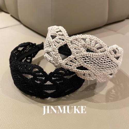 JINMUKE韩国进口发饰头饰新款蕾丝发箍女复古气质百搭发卡头箍
