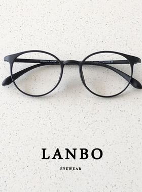 新款复古文艺圆形7g近视眼镜男小脸超轻tr90黑色素颜框架女标准脸