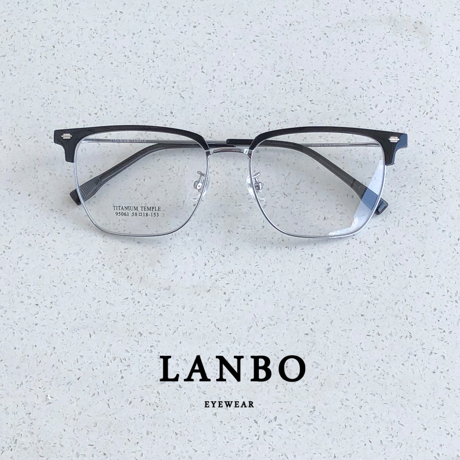 超轻钛架14g男大脸近视眼镜