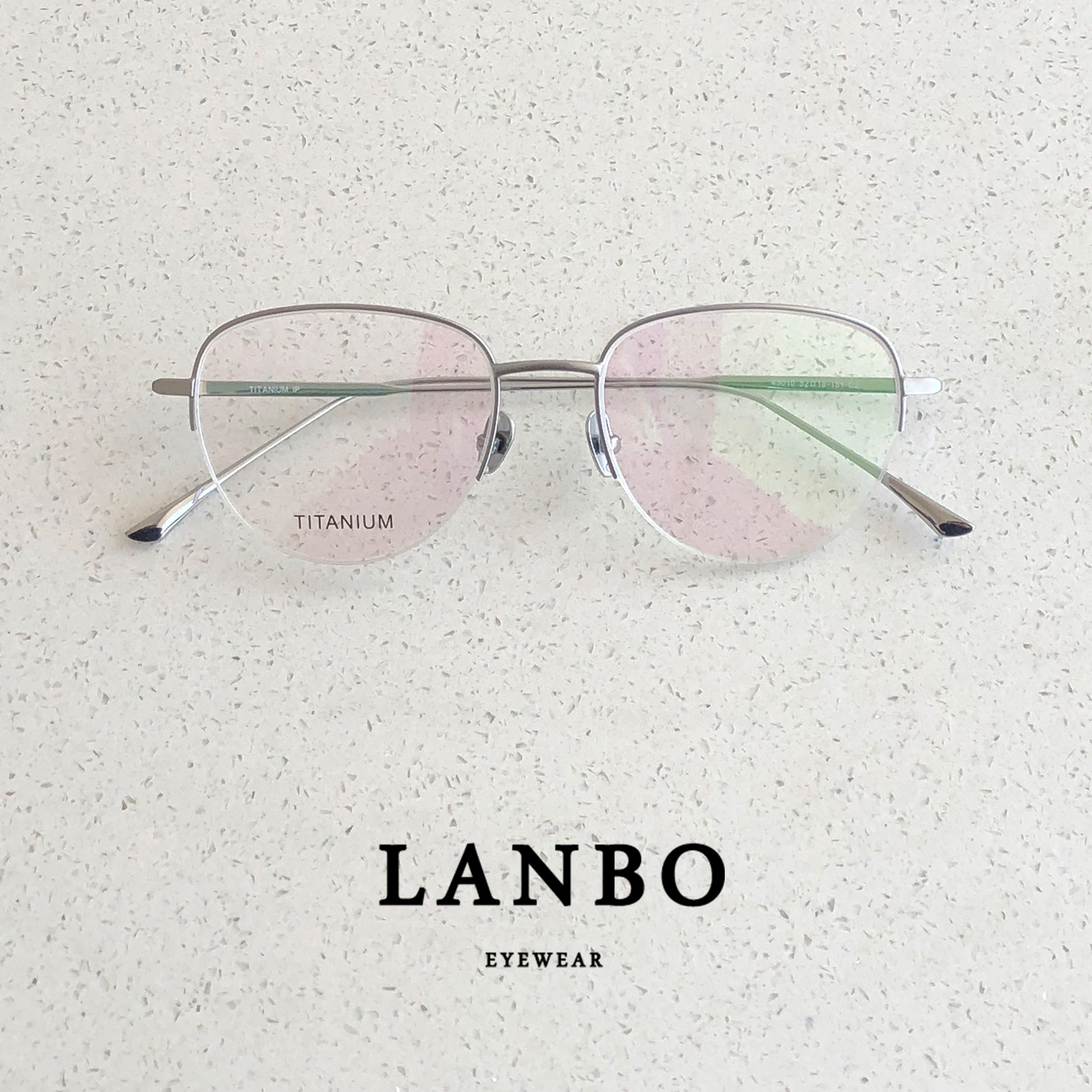 超轻钛架8.7g椭圆半框近视眼镜