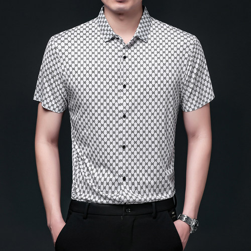 冰丝透气男士舞蹈服上衣摩登舞练功服国标舞交谊舞蹈比赛演出上衣